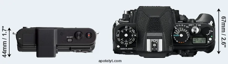 Compare V1 versus Df top