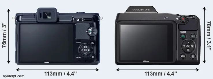 Comparison V1 or L840 rear