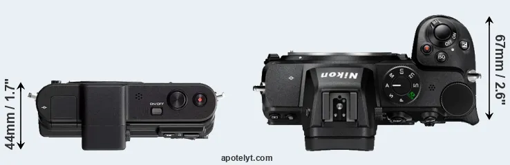 Compare V1 versus Z5 top
