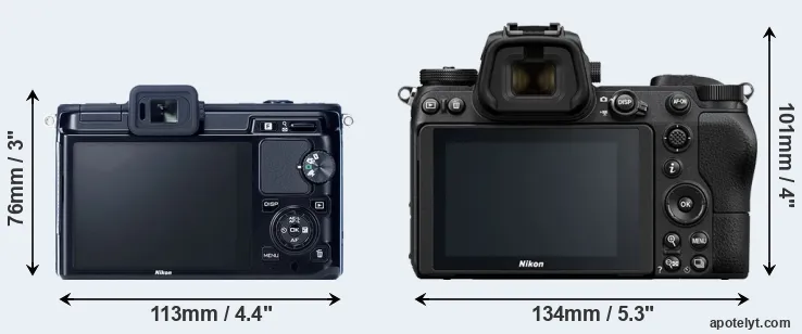 Comparison V1 or Z7 rear