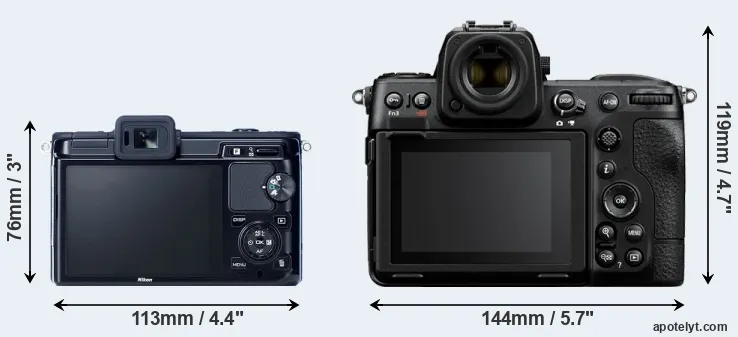 Comparison V1 or Z8 rear