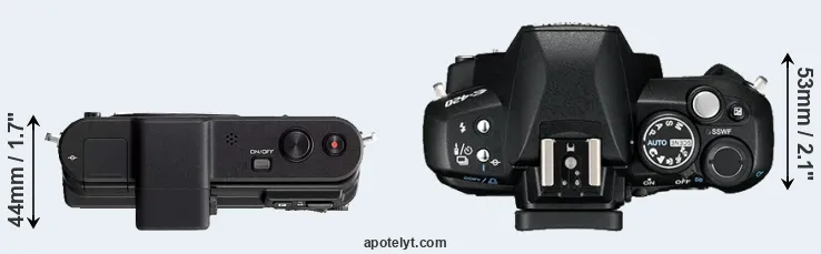 Compare V1 versus E-420 top