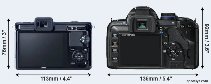 Comparison V1 or E-520 rear
