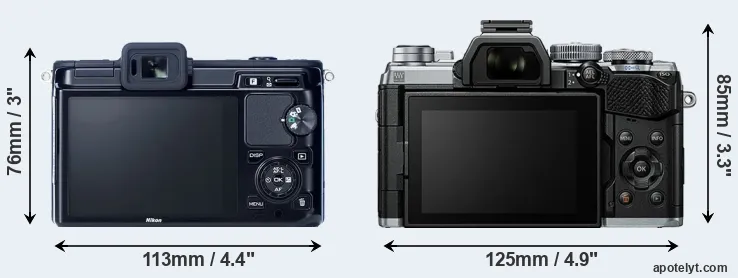 Comparison V1 or E-M5 III rear
