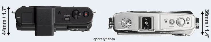Compare V1 versus E-P1 top