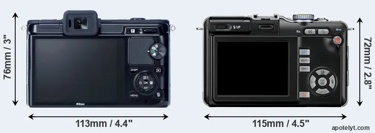 Comparison V1 or E-PL1 rear