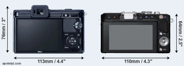Comparison V1 or E-PL3 rear