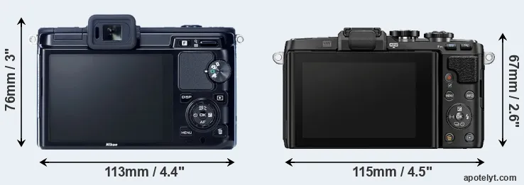 Comparison V1 or E-PL7 rear