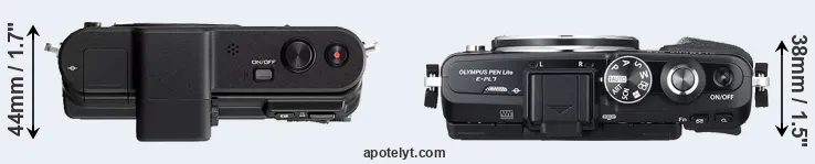 Compare V1 versus E-PL7 top