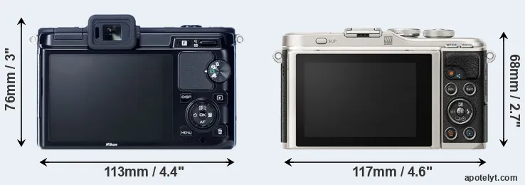Comparison V1 or E-PL9 rear