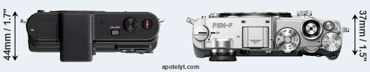 Compare V1 versus PEN-F top