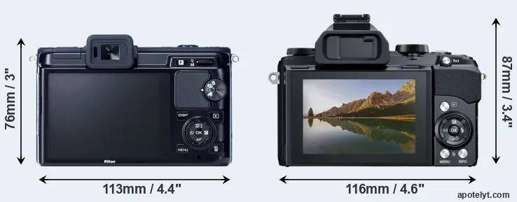 Comparison V1 or Stylus 1 rear