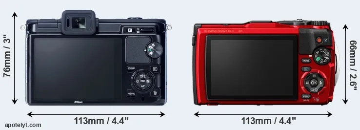 Comparison V1 or TG-6 rear