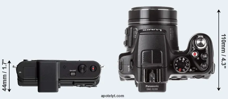 Compare V1 versus FZ200 top