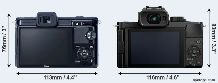 Comparison V1 or G110 rear