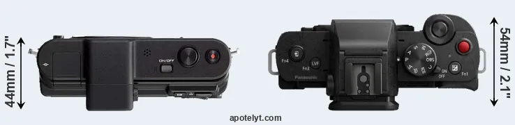 Compare V1 versus G110 top