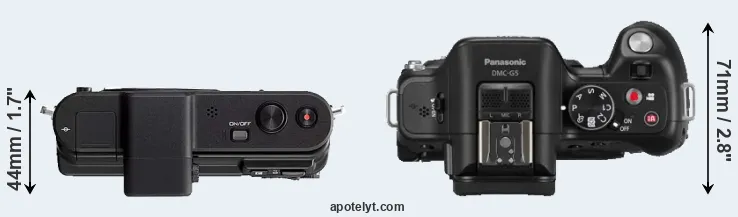 Compare V1 versus G5 top