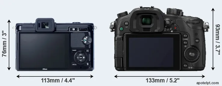 Comparison V1 or GH4 rear