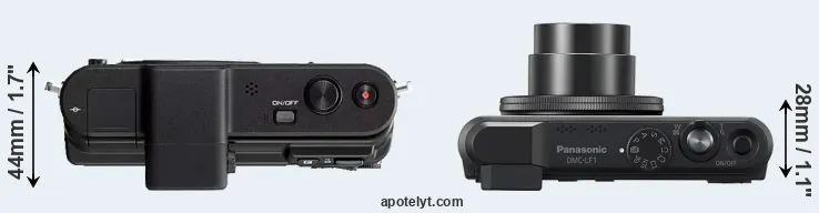 Compare V1 versus LF1 top