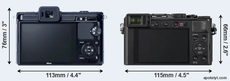 Comparison V1 or LX100 II rear
