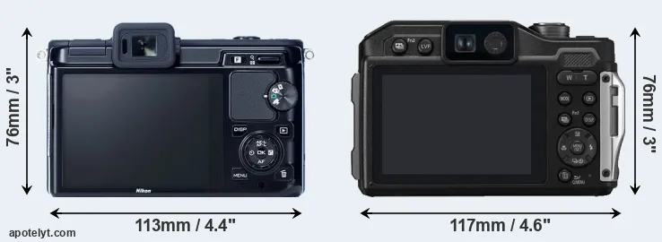 Comparison V1 or TS7 rear