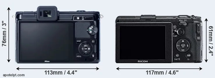 Comparison V1 or GR rear