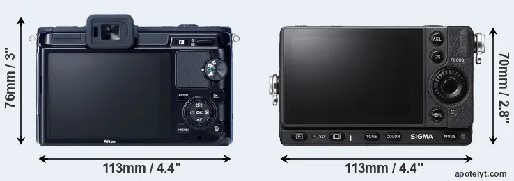 Comparison V1 or fp L rear