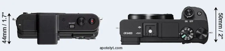 Compare V1 versus A6400 top