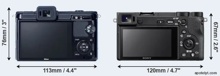 Comparison V1 or A6500 rear
