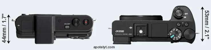 Compare V1 versus A6500 top