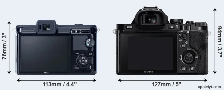Comparison V1 or A7 rear