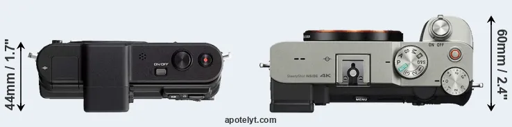 Compare V1 versus A7C top