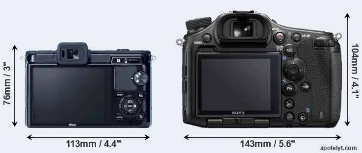 Comparison V1 or A99 II rear