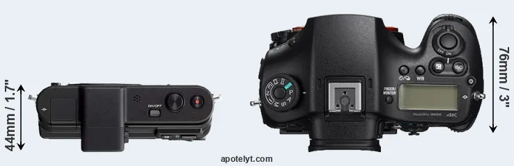 Compare V1 versus A99 II top