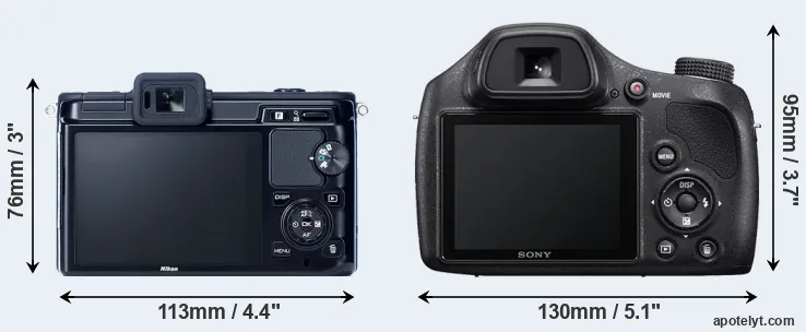 Comparison V1 or H400 rear