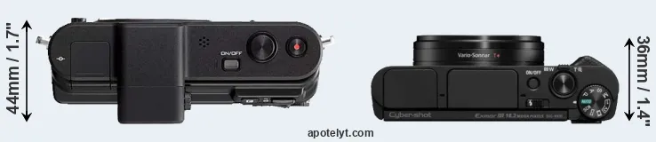 Compare V1 versus HX95 top