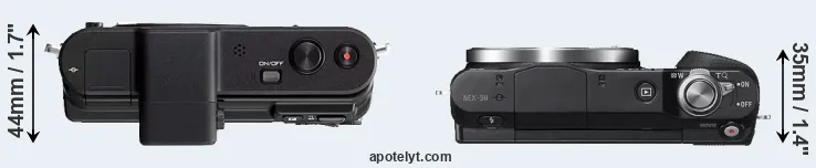 Compare V1 versus NEX-3N top