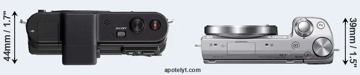 Compare V1 versus NEX-5T top