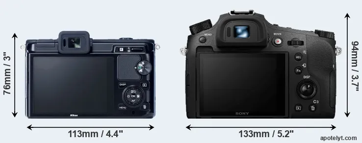 Comparison V1 or RX10 IV rear