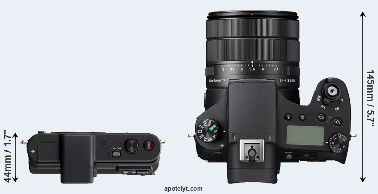 Compare V1 versus RX10 IV top