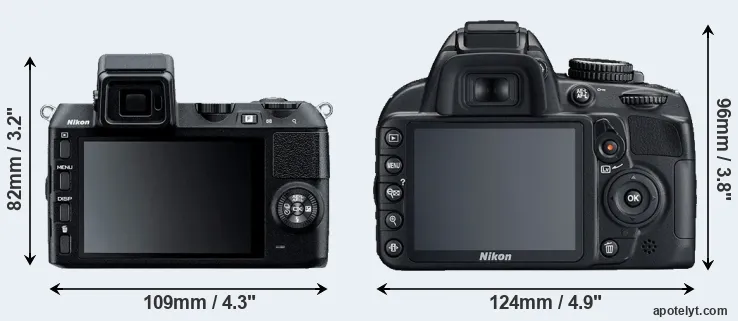 Comparison V2 or D3100 rear
