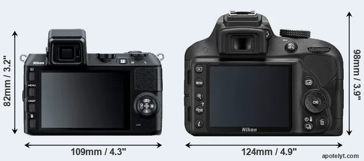 Comparison V2 or D3300 rear