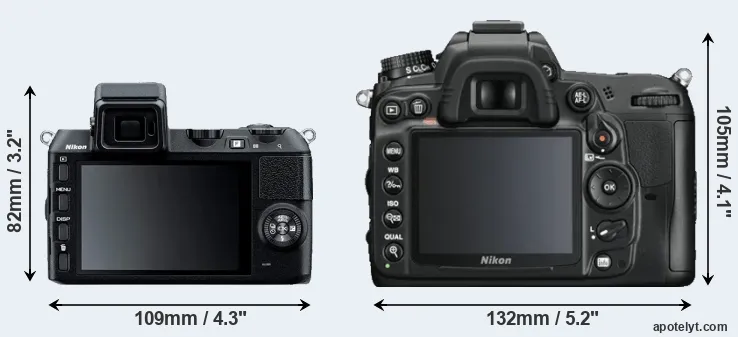 Comparison V2 or D7000 rear