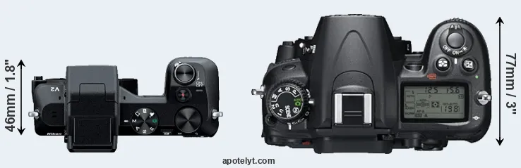 Compare V2 versus D7000 top