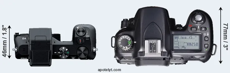 Compare V2 versus D80 top