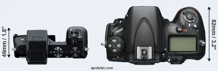 Compare V2 versus D800E top