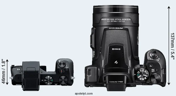 Compare V2 versus P900 top