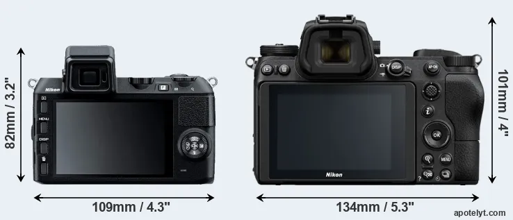Comparison V2 or Z6 rear