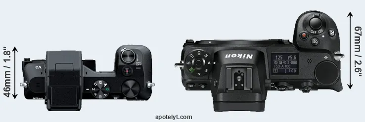 Compare V2 versus Z6 top