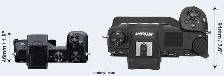 Compare V2 versus Z9 top